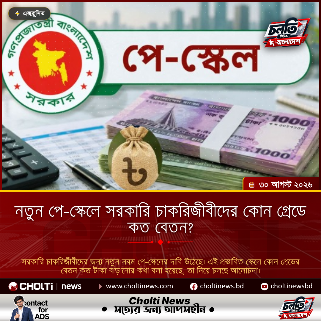 নতুন পে-স্কেলে সরকারি চাকরিজীবীদের কোন গ্রেডে কত বেতন?